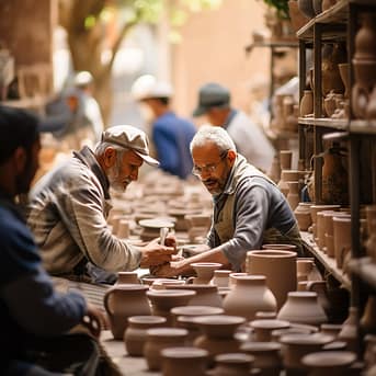 potterie-marrakech-3 Admirez le savoir-faire des artisans dans leurs ateliers traditionnels, chaque geste racontant une histoire de passion.